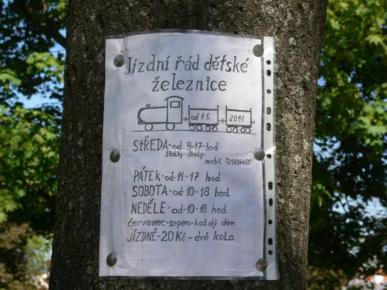 34. Jízdní řád dětské železnice
