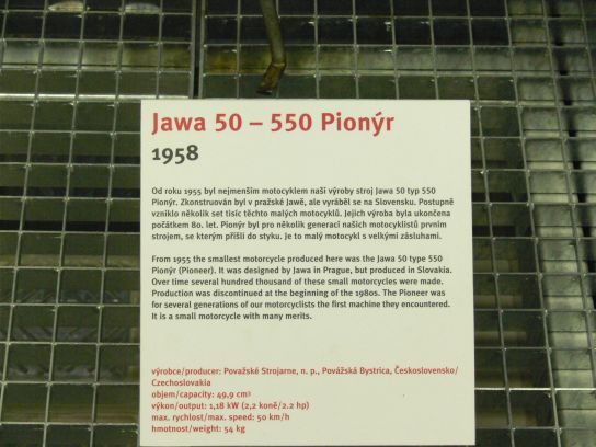 34. Popisek k motocyklu Pionýr
