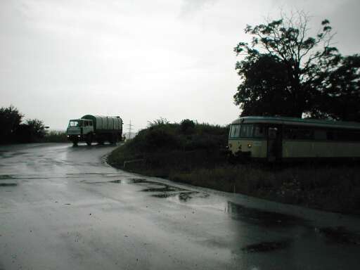 Železniční přejezd u Chabařovic Železniční přejezd u Chabařovic
