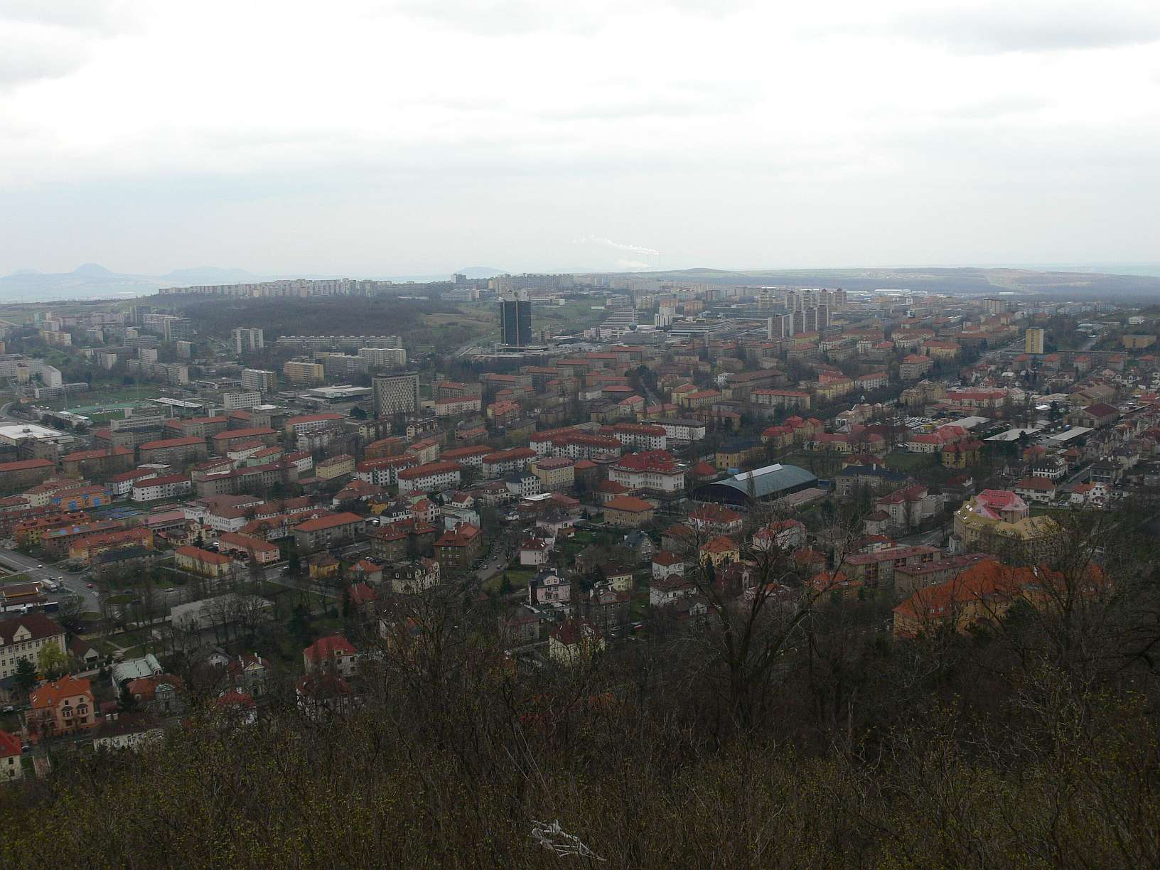 Pohled z Hněvína na  Most