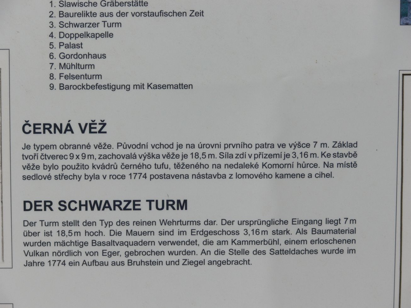 46. Popis Černé věže
