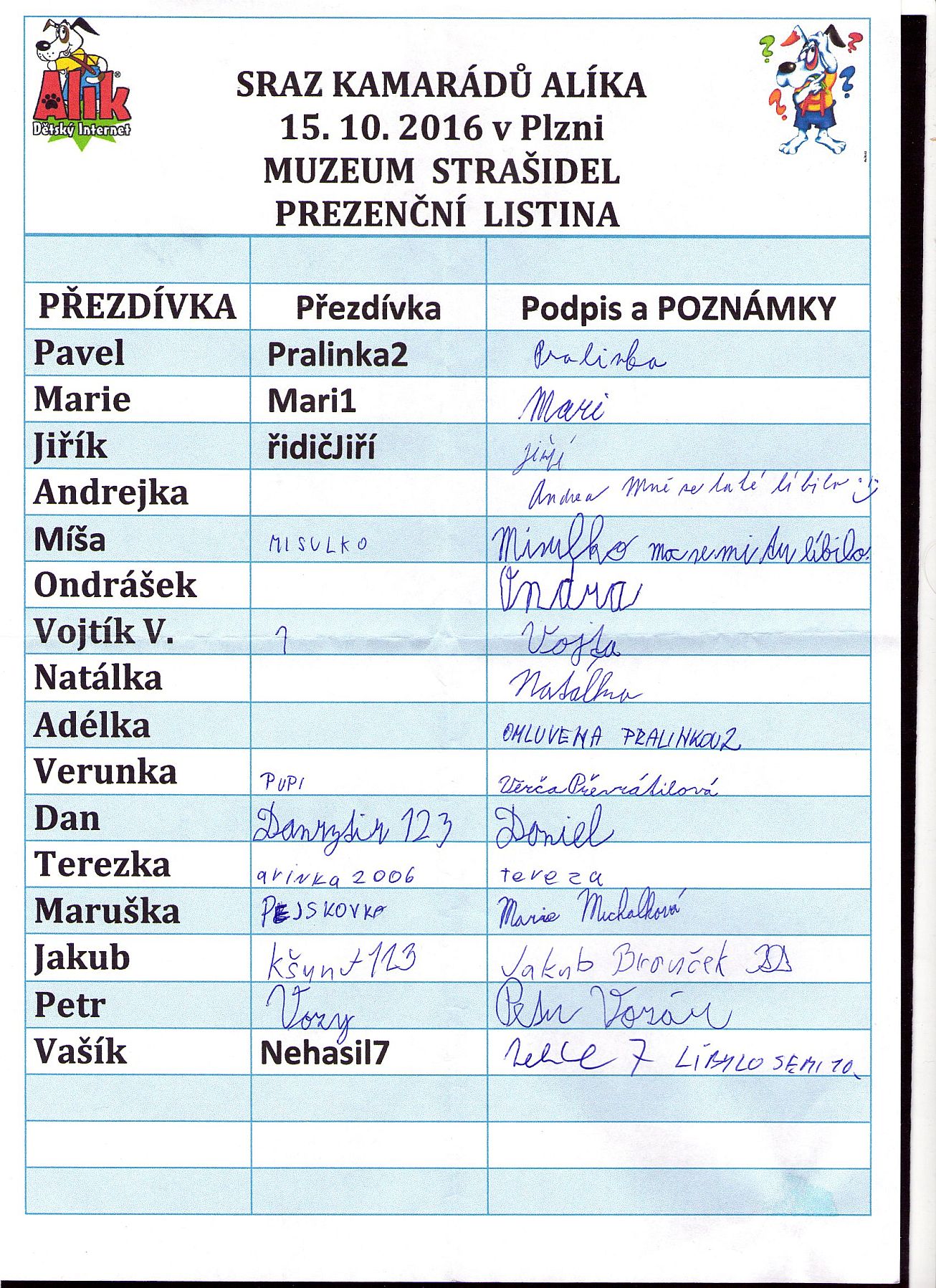 24. Prezenční listina
