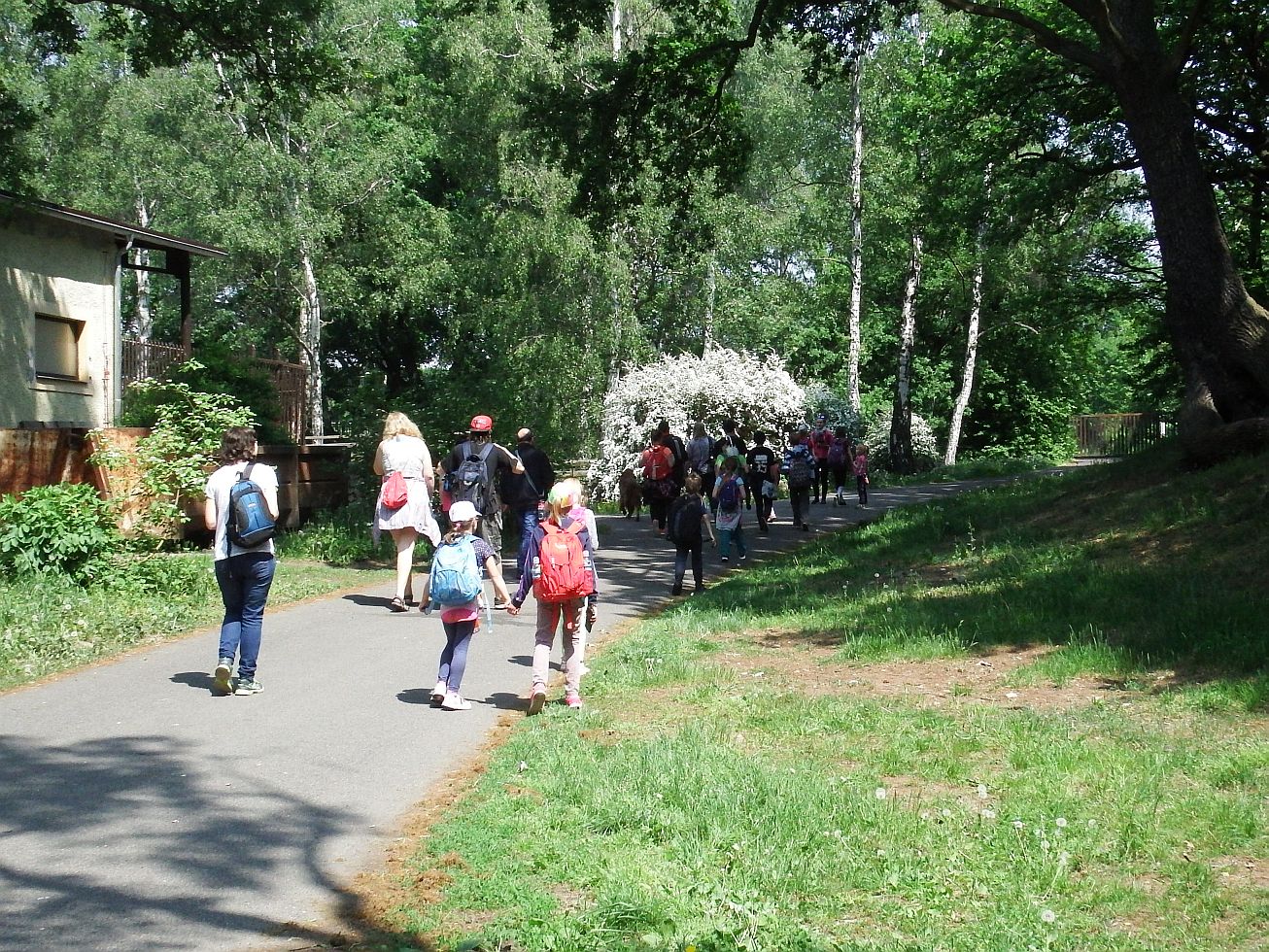 19. Účastníci srazu procházejí po zooparku
