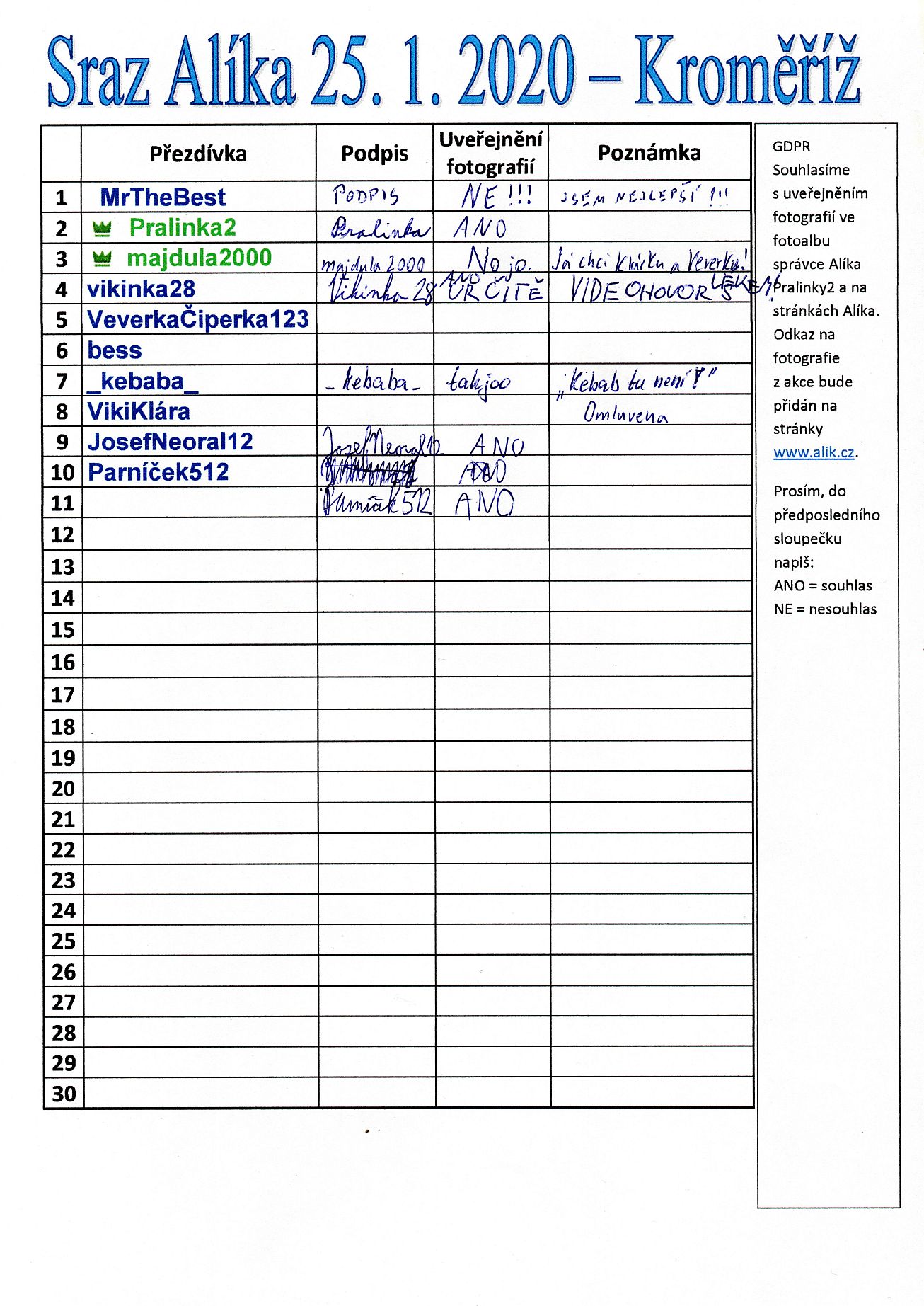 36. Prezenční listina
