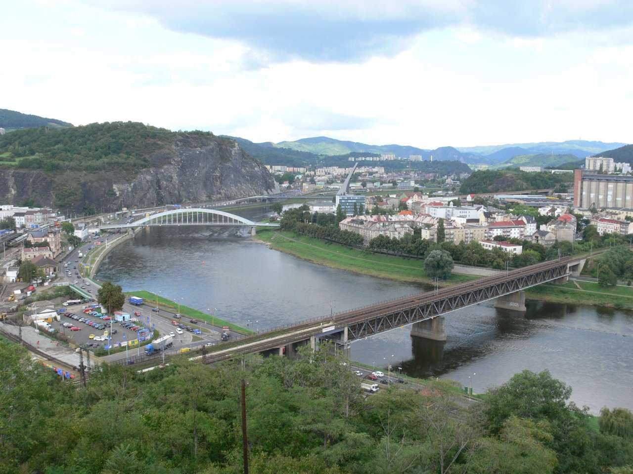Výhled z Větruše na Ústí nad Labem