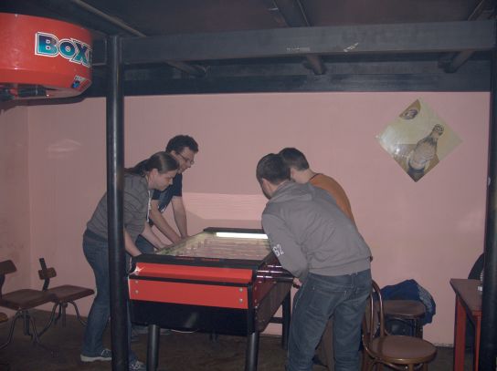 1. Při srazu se opět hrál stolní fotbal
